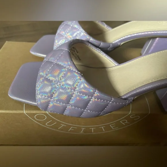URBAN OUTFITTERS-NWT/Box Women's Quilted Lavender Sandals - Picture 12 of 16